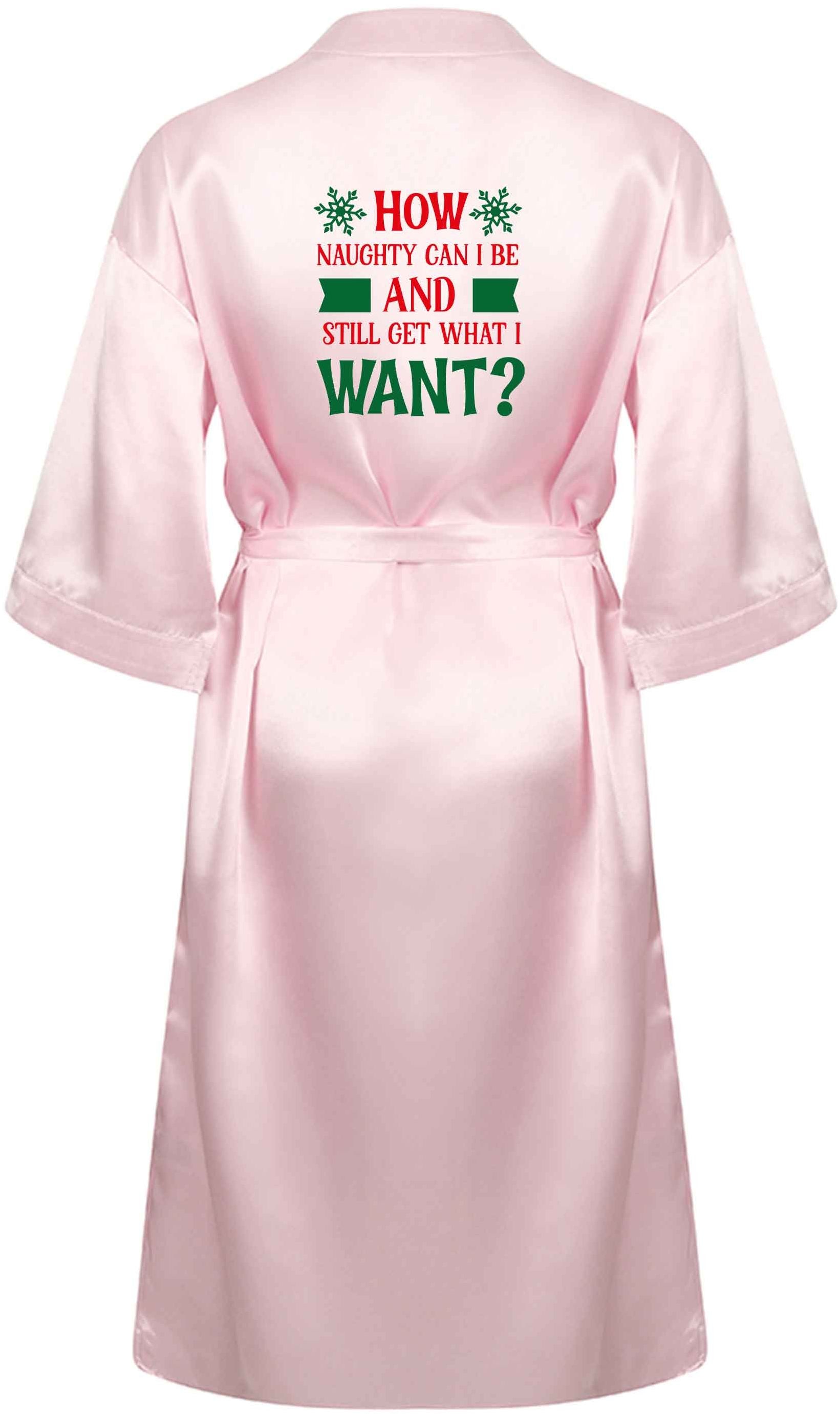 How naughty can I be and still get what I want? XL/XXL pink ladies dressing gown size 16/18