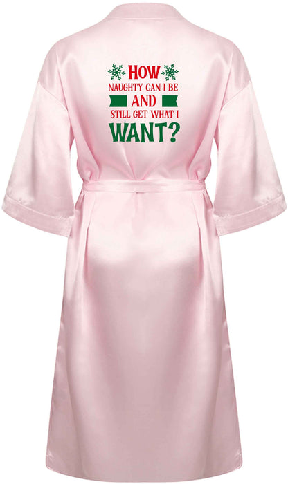 How naughty can I be and still get what I want? XL/XXL pink ladies dressing gown size 16/18