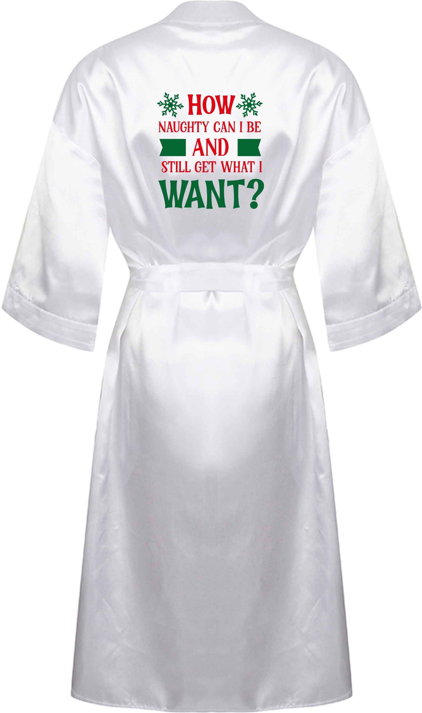 How naughty can I be and still get what I want? XL/XXL white ladies dressing gown size 16/18