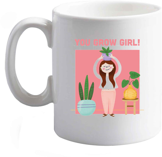 10 oz You grow girl ceramic mug right handed