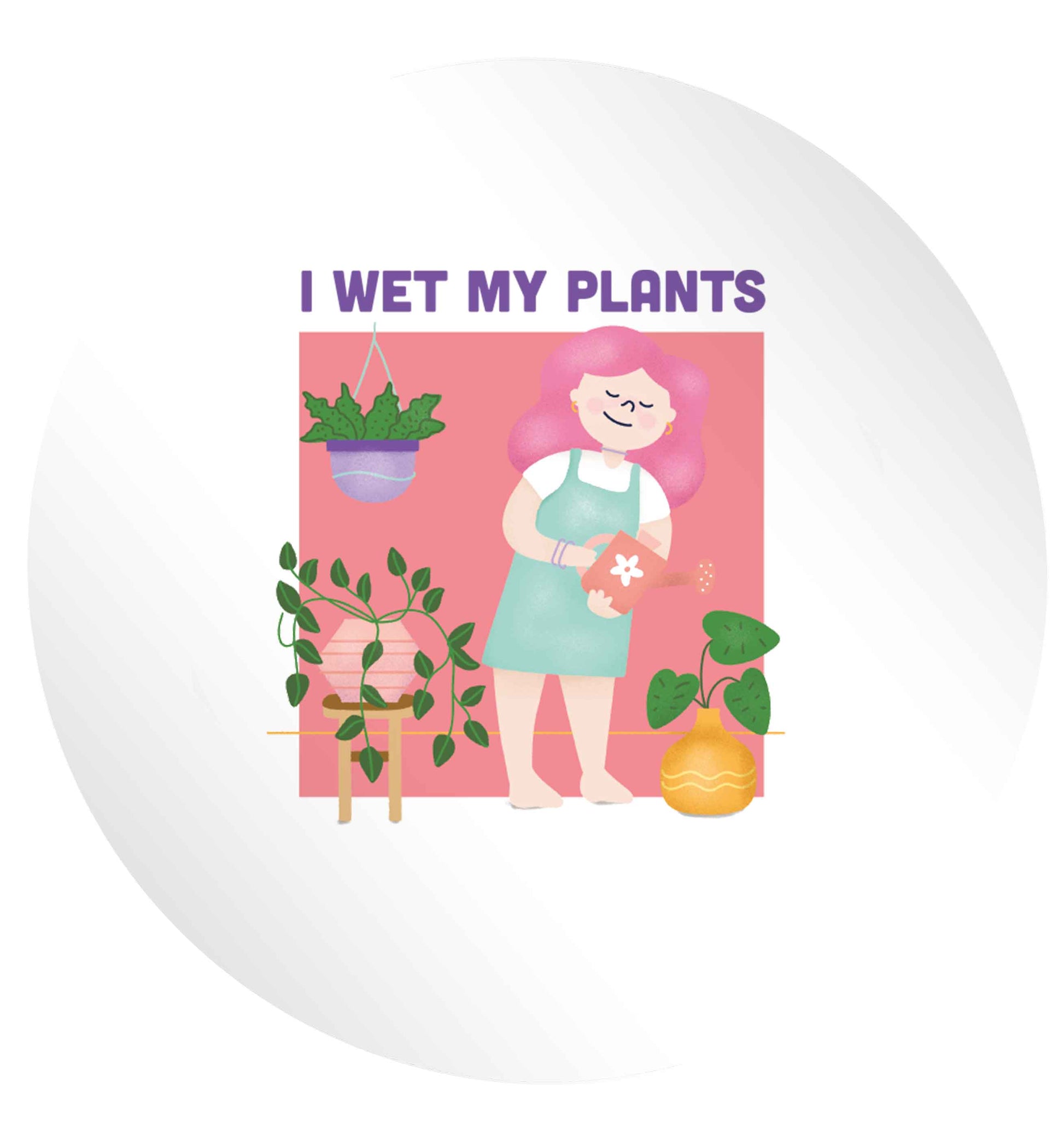 I wet my plants 24 @ 45mm matt circle stickers
