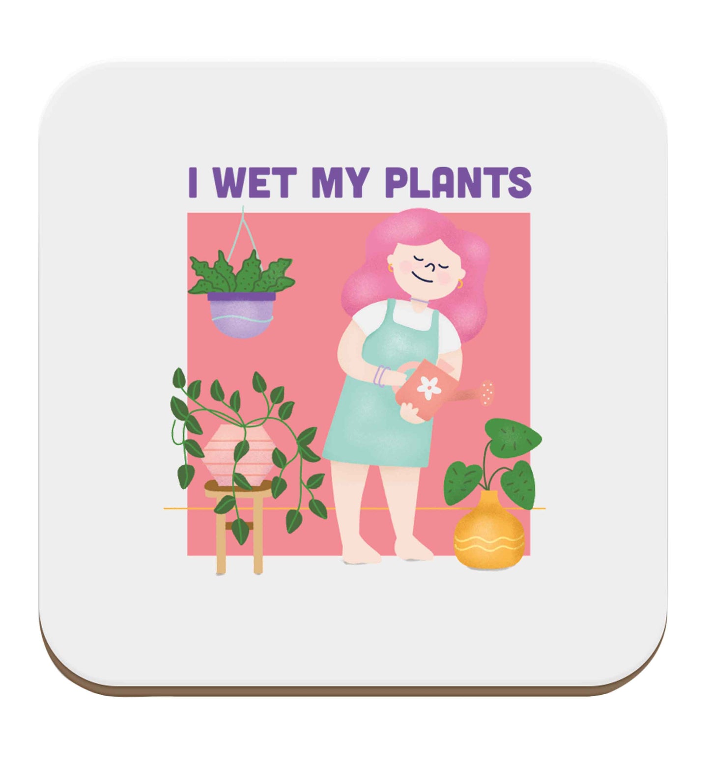 I wet my plants set of four coasters