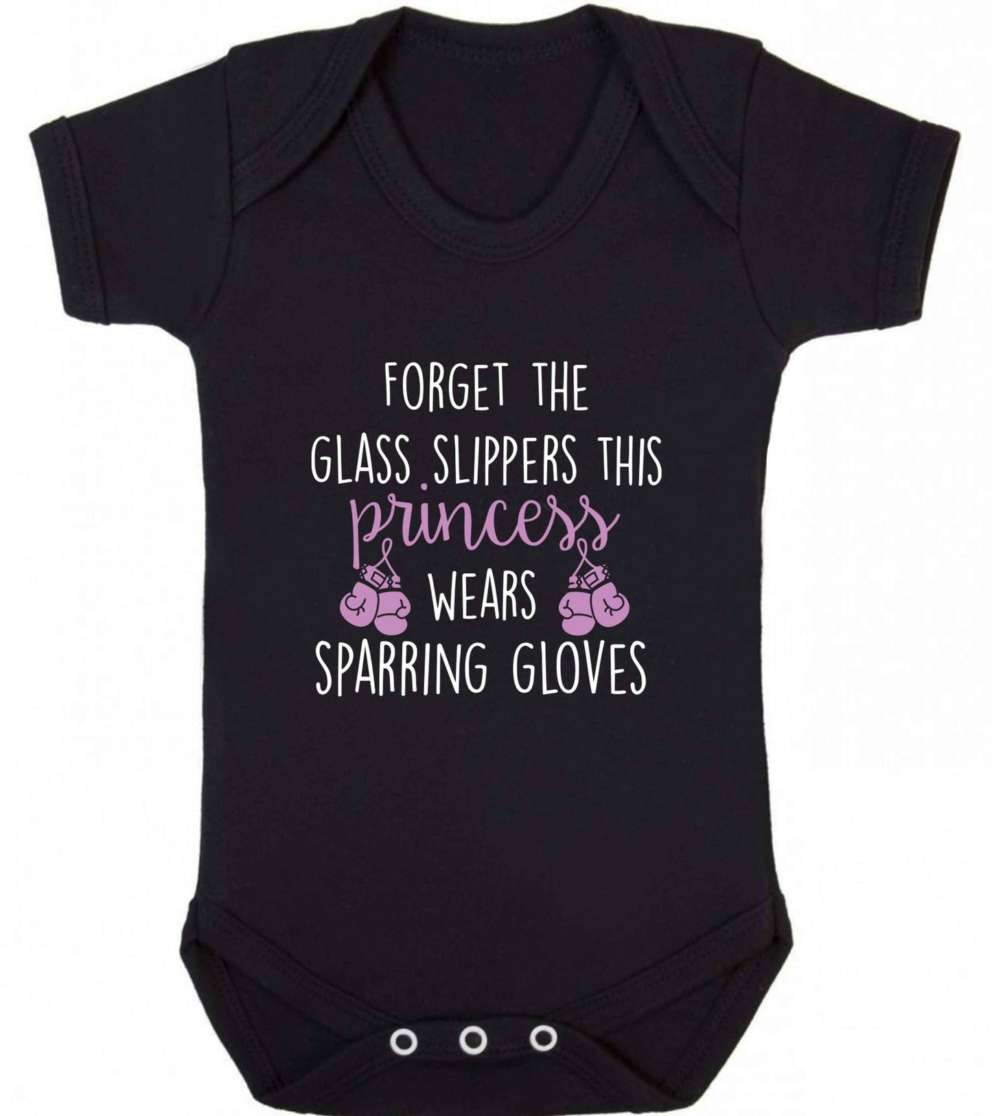 Forget the glass slippers this princess wears sparring gloves baby vest black 18-24 months