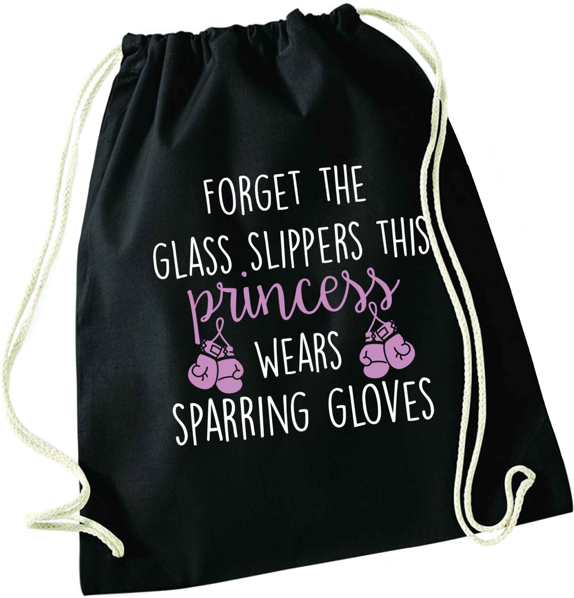 Forget the glass slippers this princess wears sparring gloves black drawstring bag