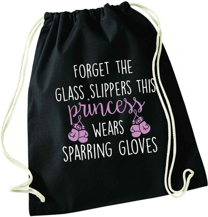 Forget the glass slippers this princess wears sparring gloves black drawstring bag