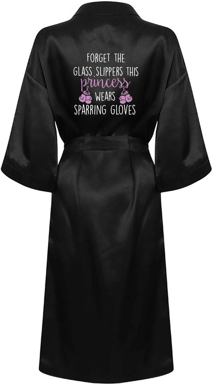 Forget the glass slippers this princess wears sparring gloves XL/XXL black ladies dressing gown size 16/18