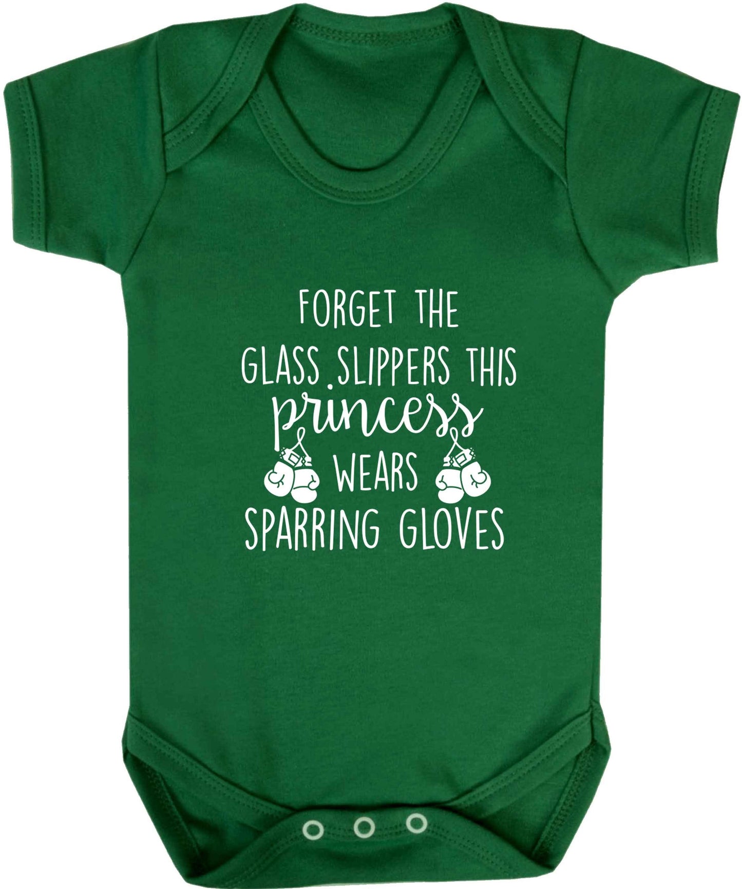 Forget the glass slippers this princess wears sparring gloves baby vest green 18-24 months