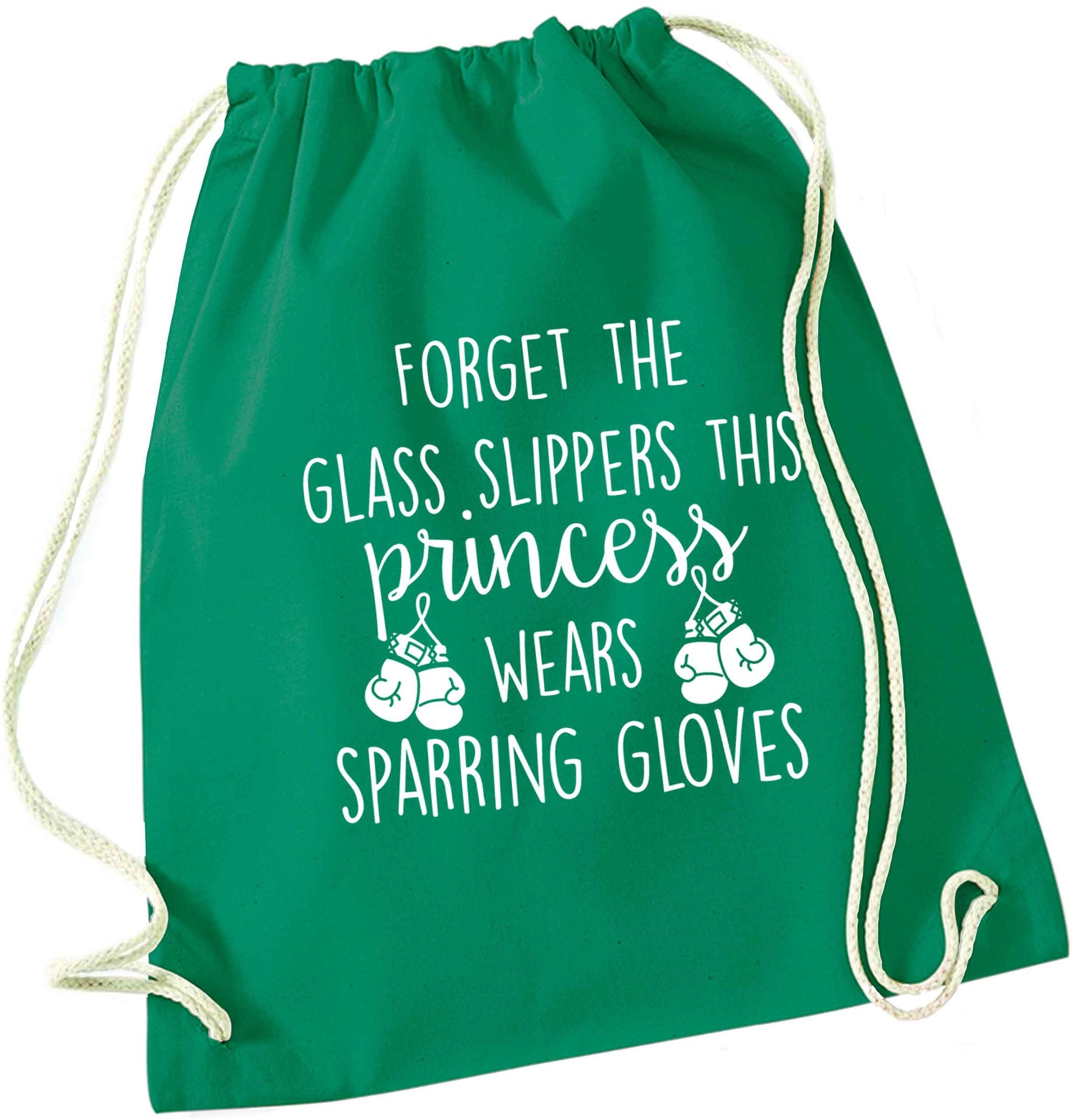 Forget the glass slippers this princess wears sparring gloves green drawstring bag