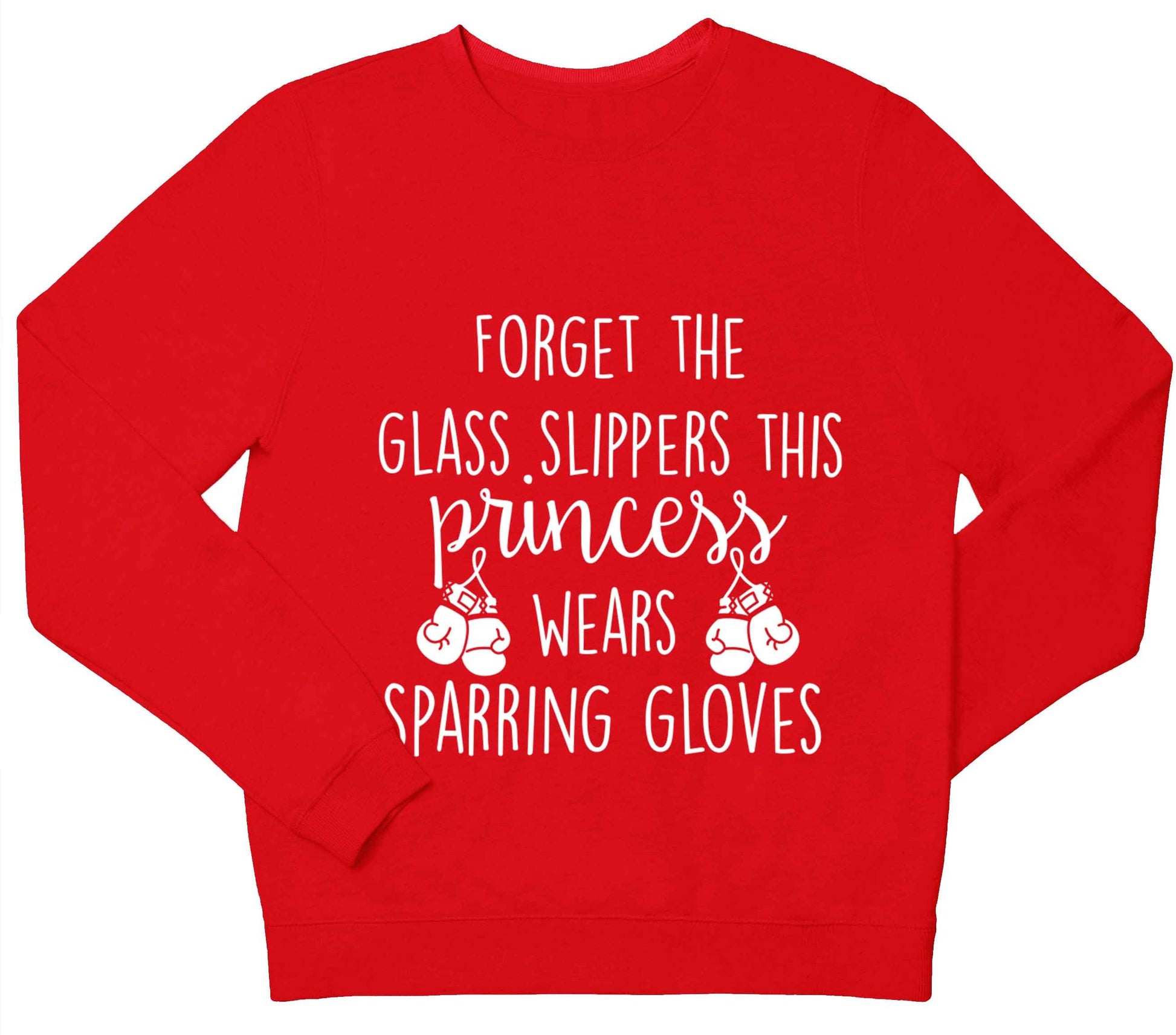Forget the glass slippers this princess wears sparring gloves children's grey sweater 12-13 Years