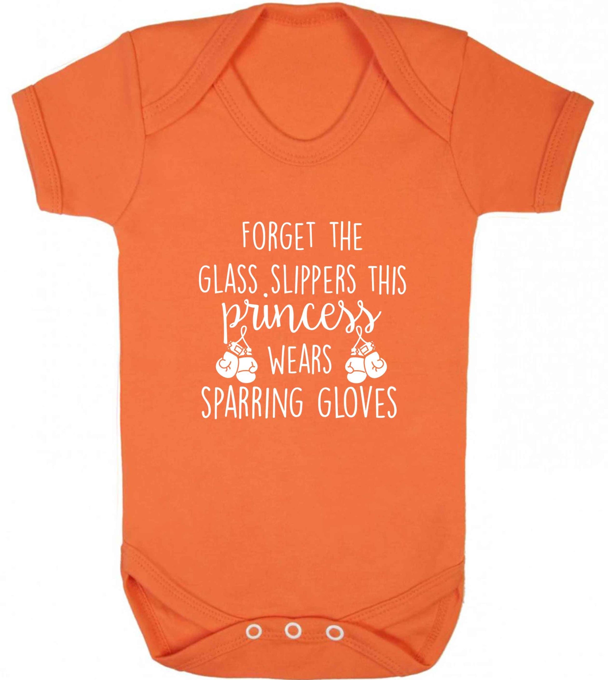 Forget the glass slippers this princess wears sparring gloves baby vest orange 18-24 months