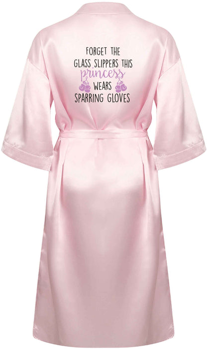 Forget the glass slippers this princess wears sparring gloves XL/XXL pink ladies dressing gown size 16/18