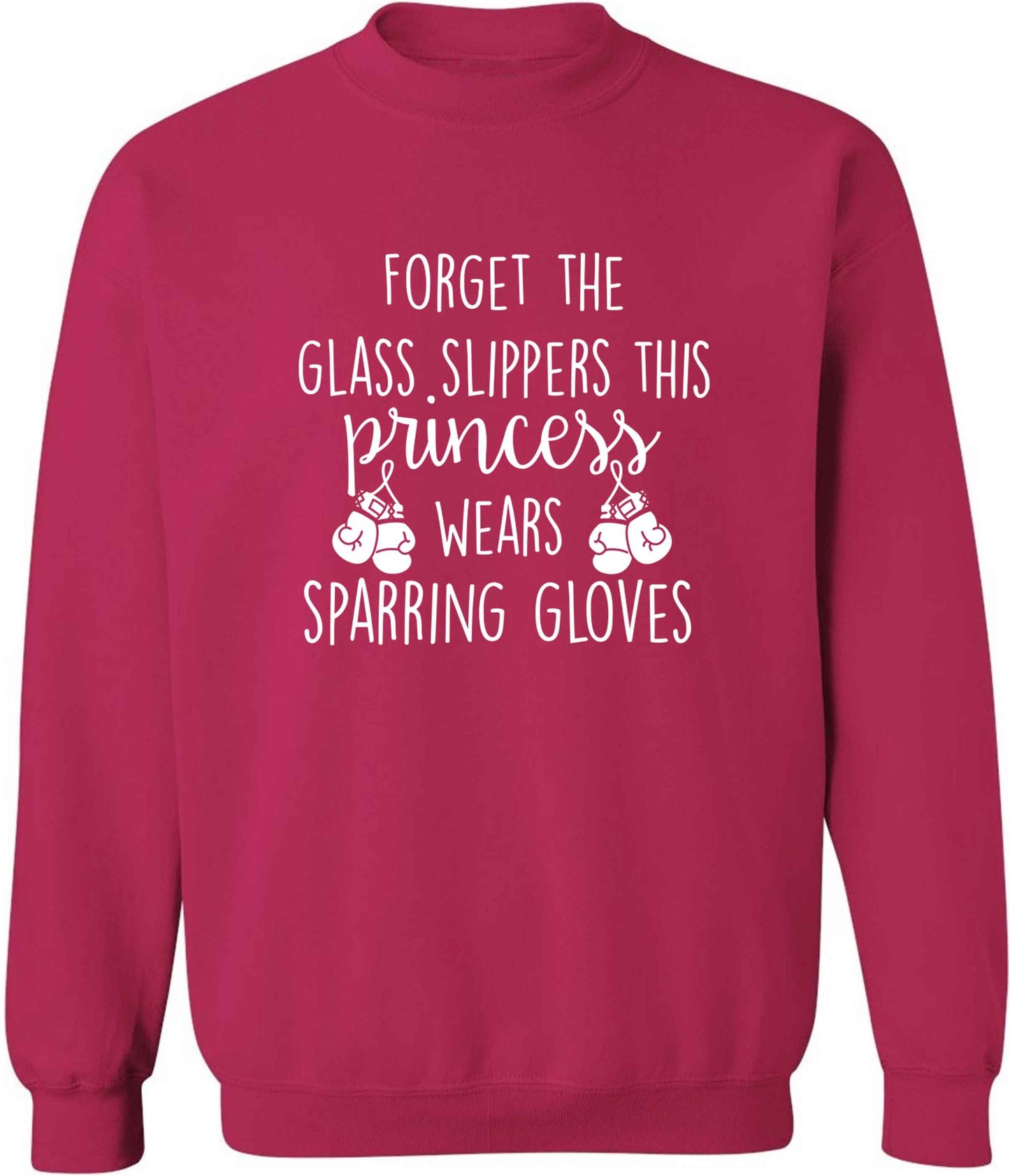 Forget the glass slippers this princess wears sparring gloves adult's unisex pink sweater 2XL