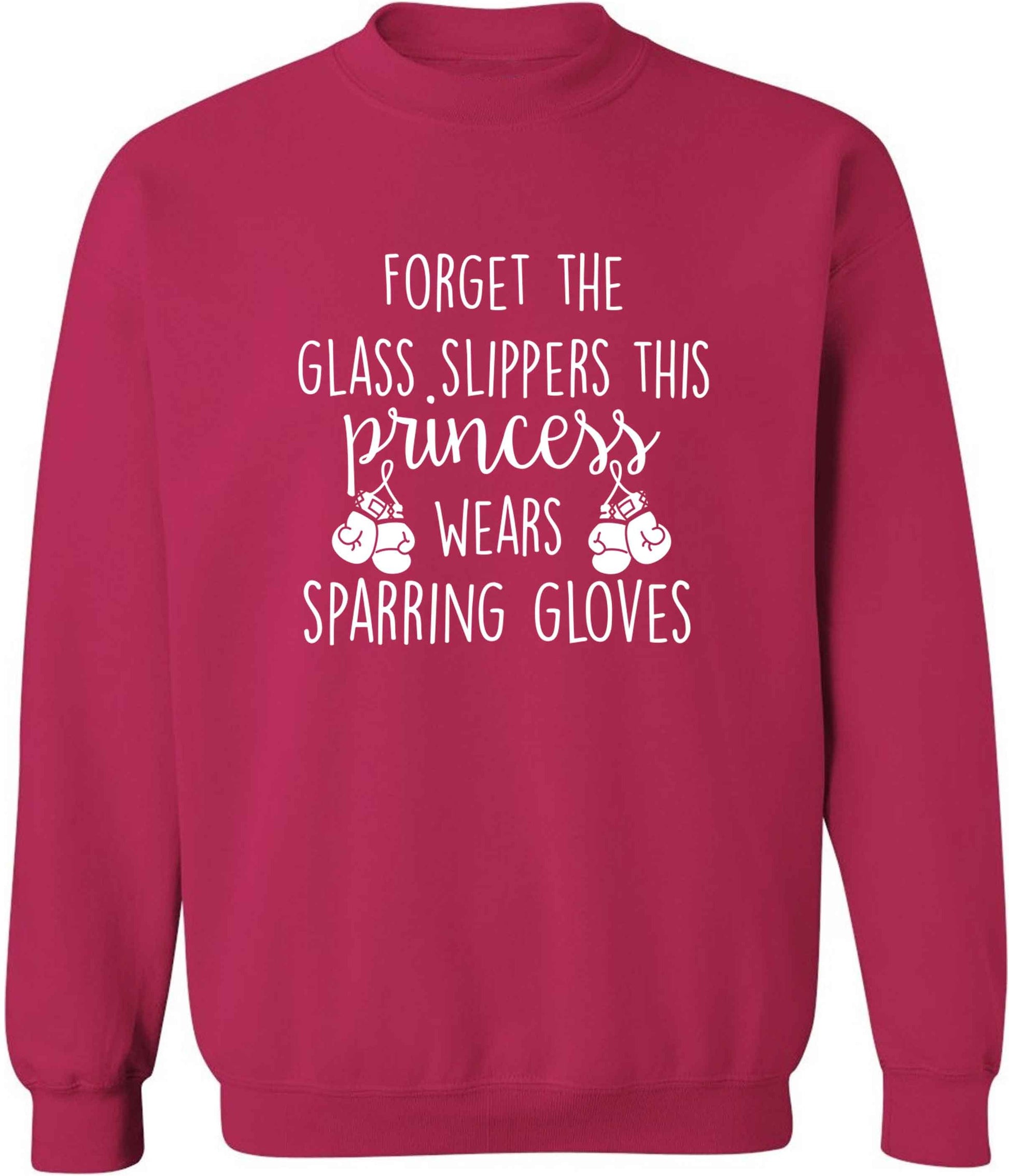 Forget the glass slippers this princess wears sparring gloves adult's unisex pink sweater 2XL