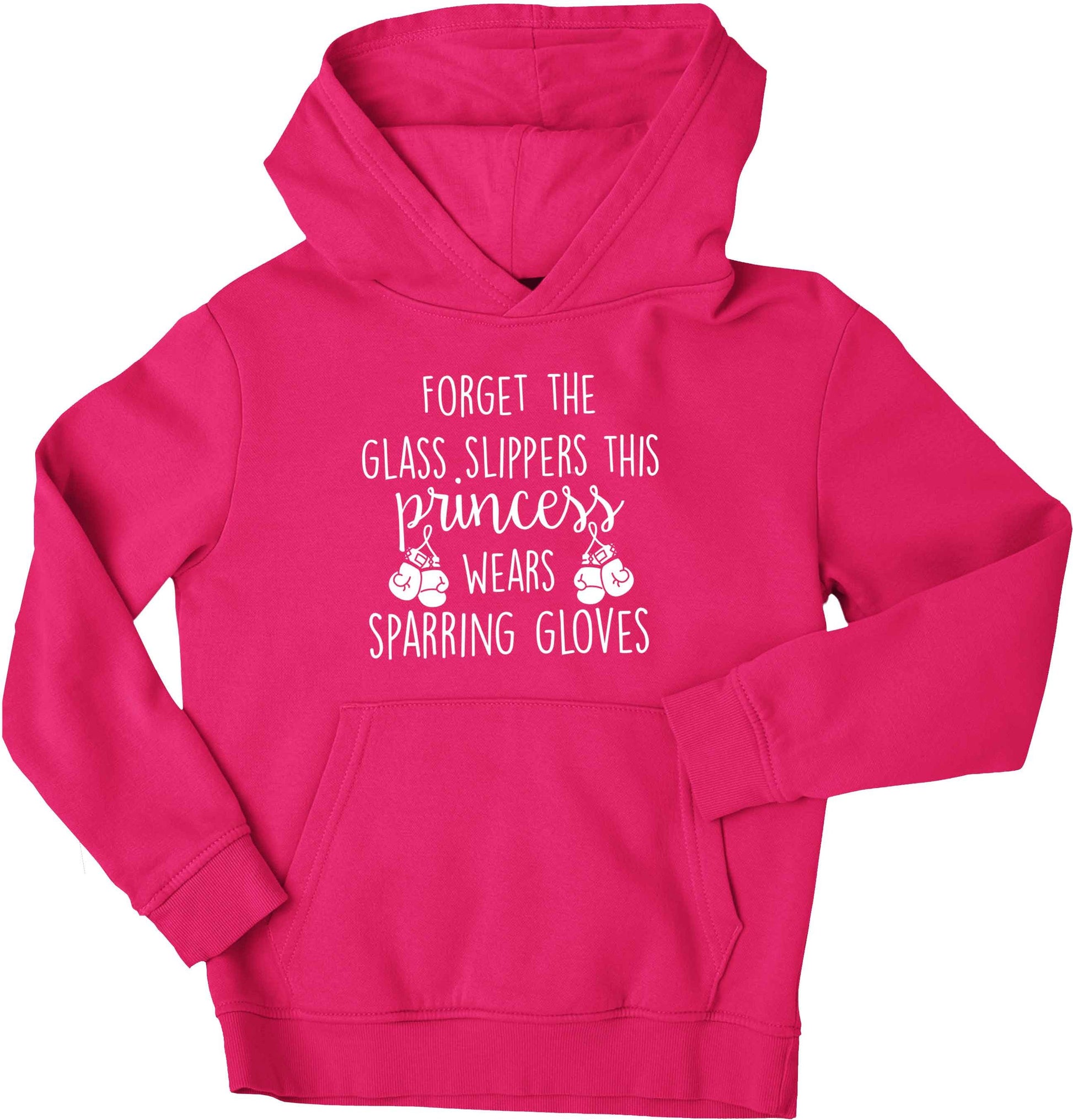 Forget the glass slippers this princess wears sparring gloves children's pink hoodie 12-13 Years