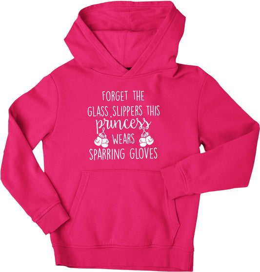 Forget the glass slippers this princess wears sparring gloves children's pink hoodie 12-13 Years