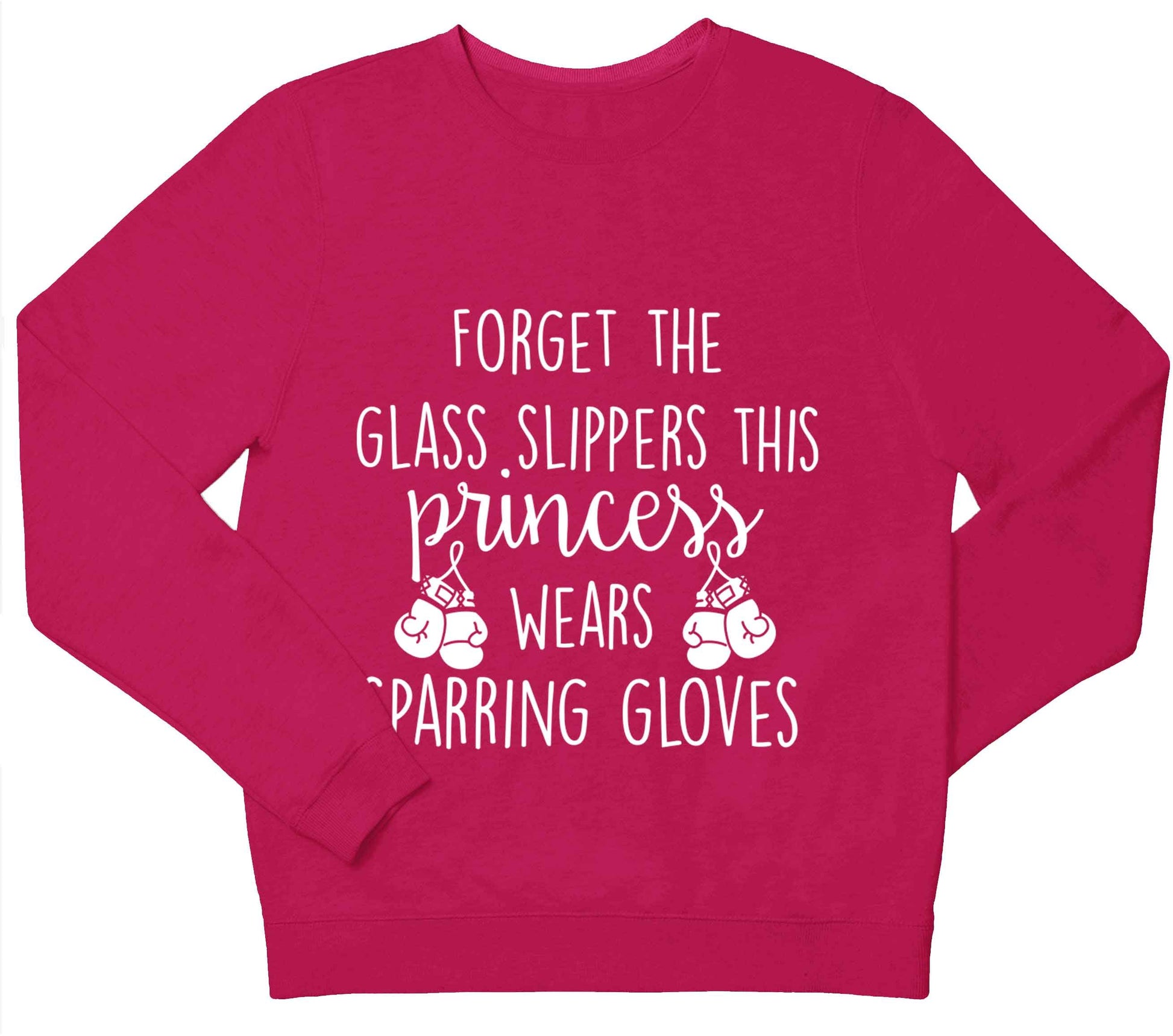 Forget the glass slippers this princess wears sparring gloves children's pink sweater 12-13 Years