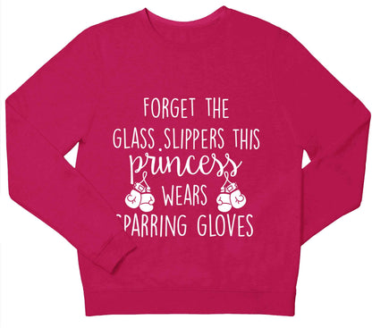 Forget the glass slippers this princess wears sparring gloves children's pink sweater 12-13 Years