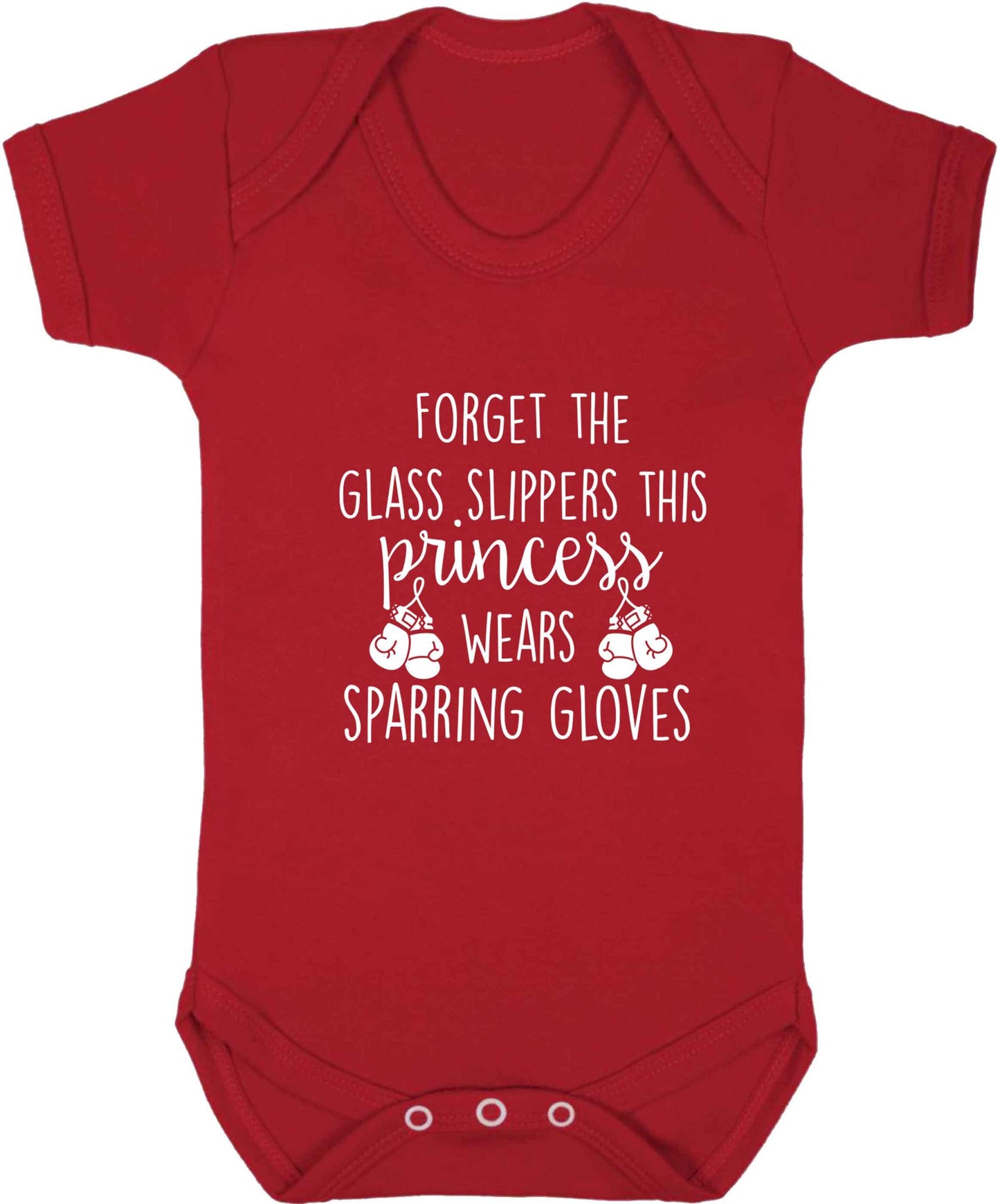 Forget the glass slippers this princess wears sparring gloves baby vest red 18-24 months