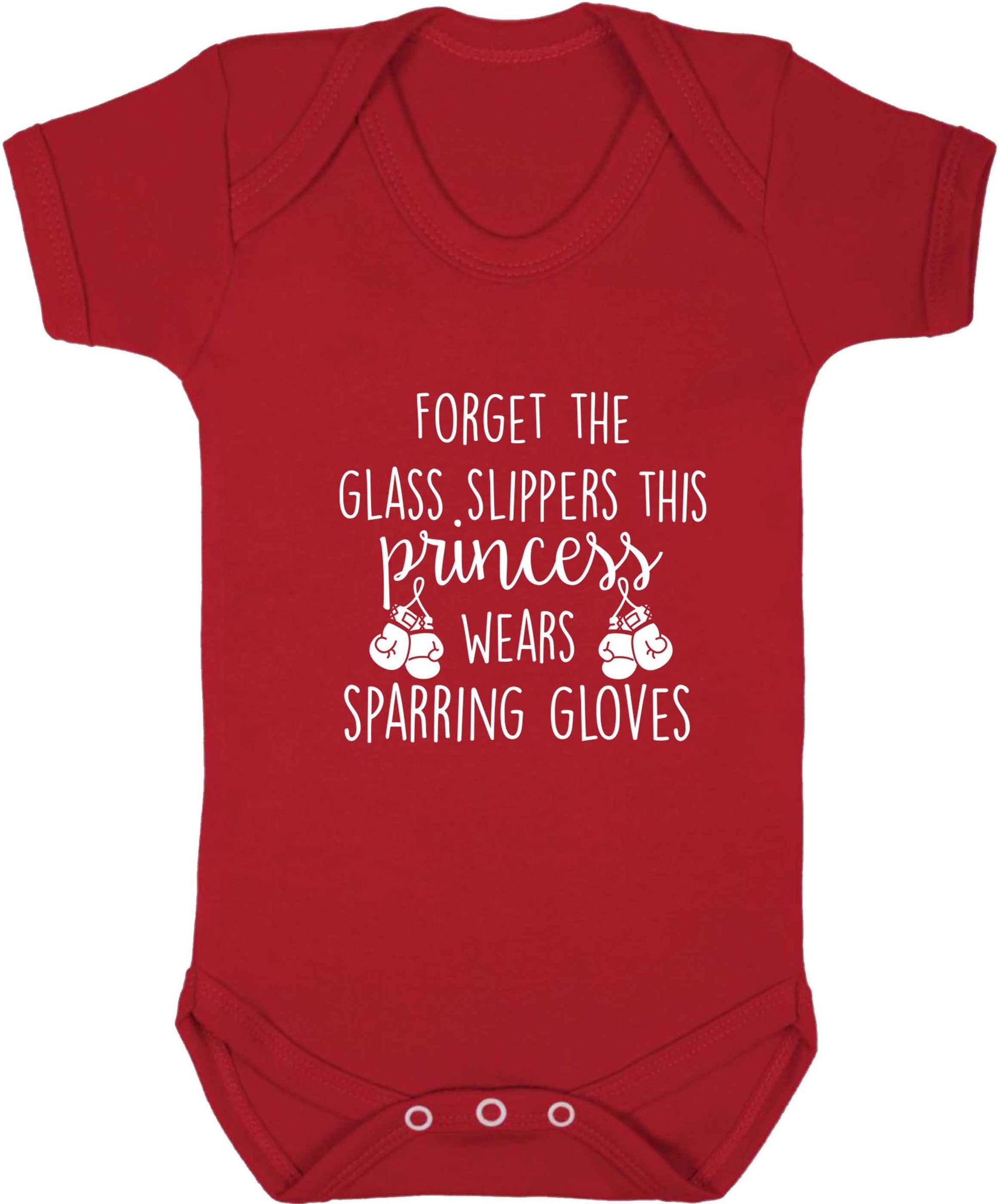 Forget the glass slippers this princess wears sparring gloves baby vest red 18-24 months