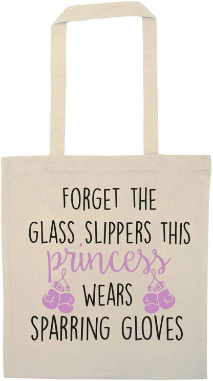 Forget the glass slippers this princess wears sparring gloves natural tote bag