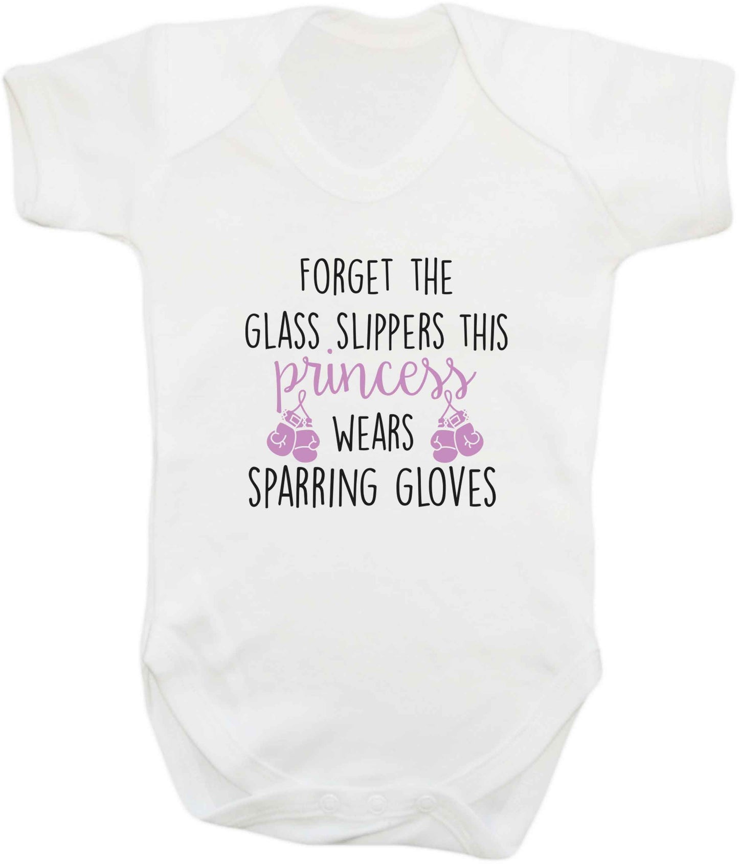 Forget the glass slippers this princess wears sparring gloves baby vest white 18-24 months