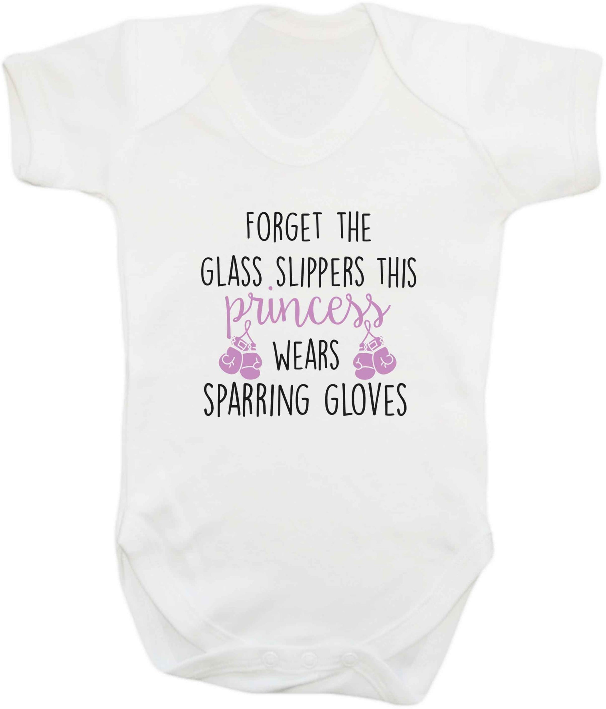 Forget the glass slippers this princess wears sparring gloves baby vest white 18-24 months