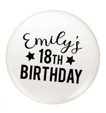 Personalised 18th birthday small 25mm Pin badge