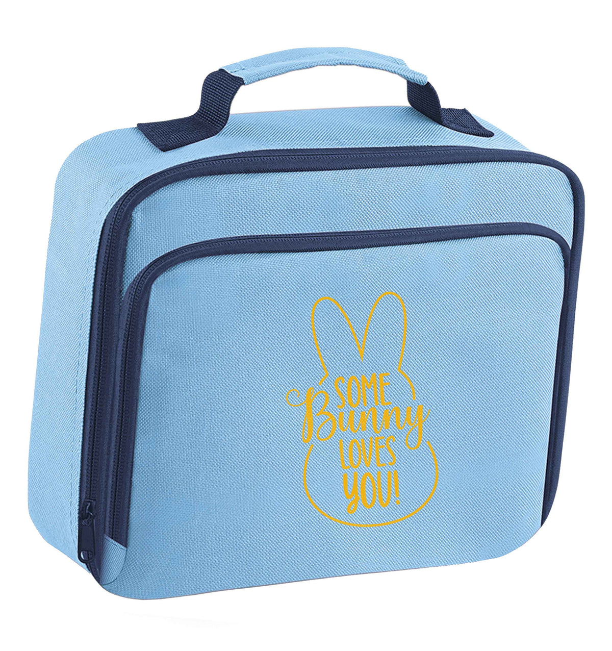 Some bunny loves you insulated blue lunch bag cooler