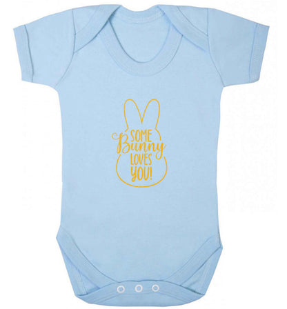Some bunny loves you baby vest pale blue 18-24 months