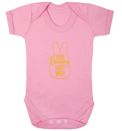 Some bunny loves you baby vest pale pink 18-24 months