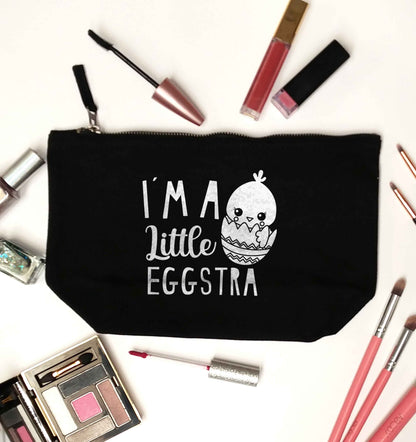 I'm a little eggstra black makeup bag