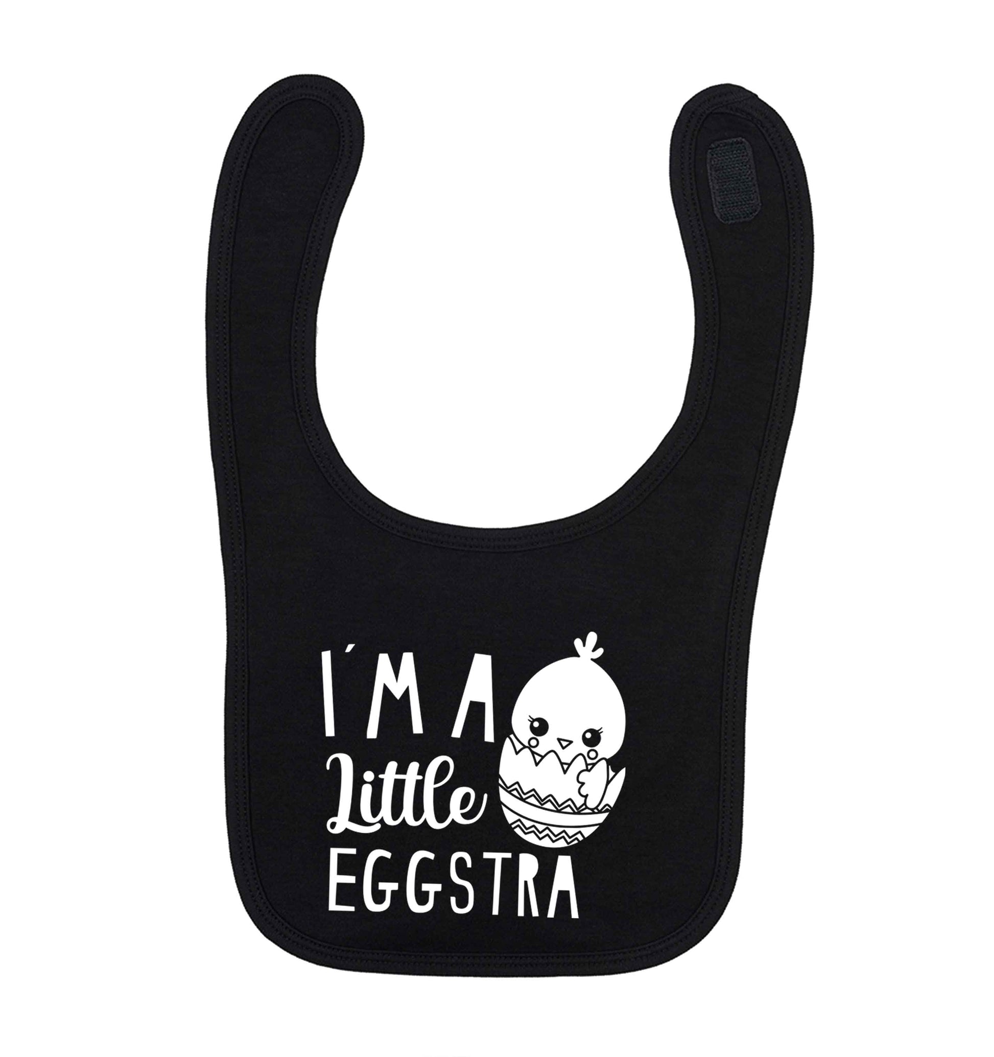 I'm a little eggstra black baby bib