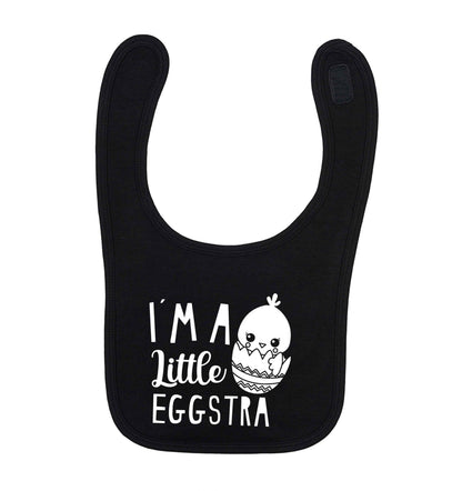 I'm a little eggstra black baby bib