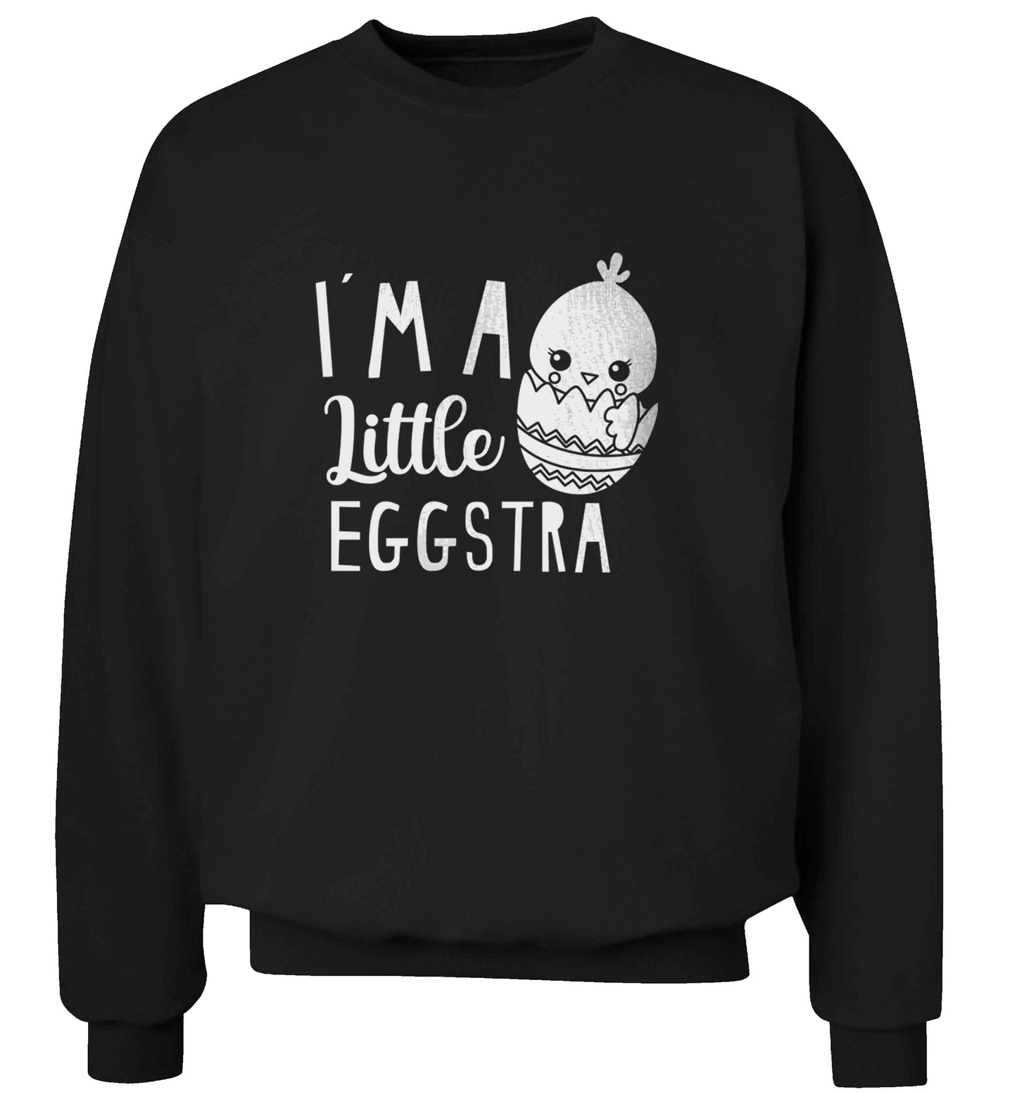 I'm a little eggstra adult's unisex black sweater 2XL