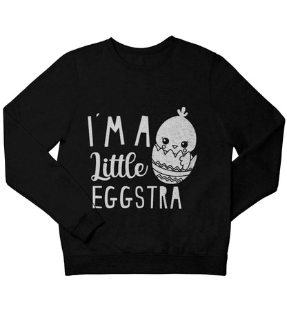 I'm a little eggstra children's black sweater 12-13 Years