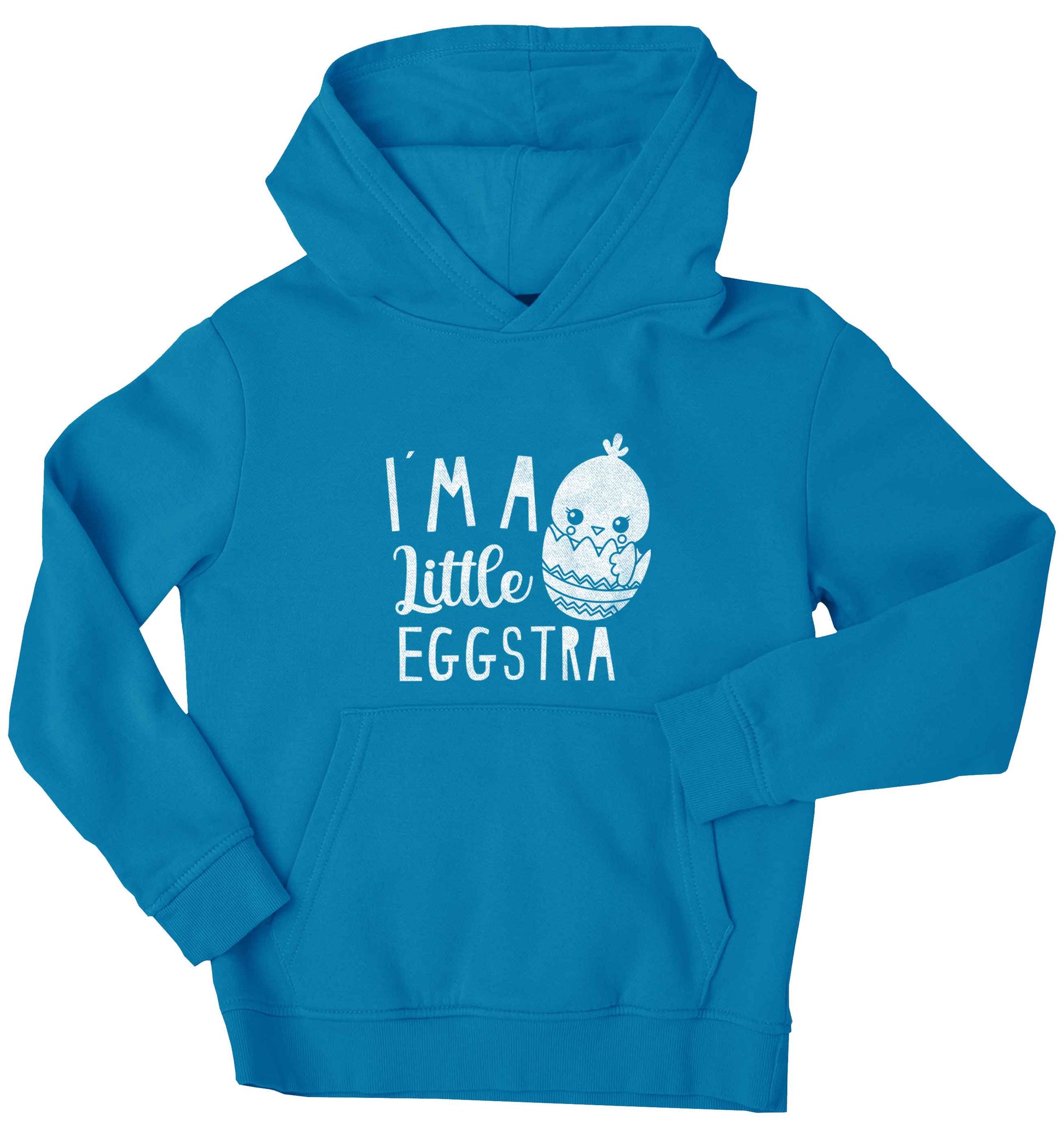 I'm a little eggstra children's blue hoodie 12-13 Years