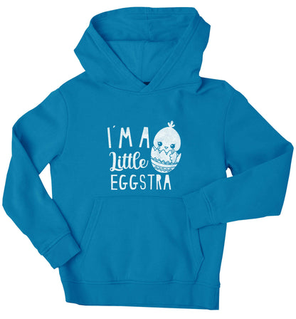 I'm a little eggstra children's blue hoodie 12-13 Years