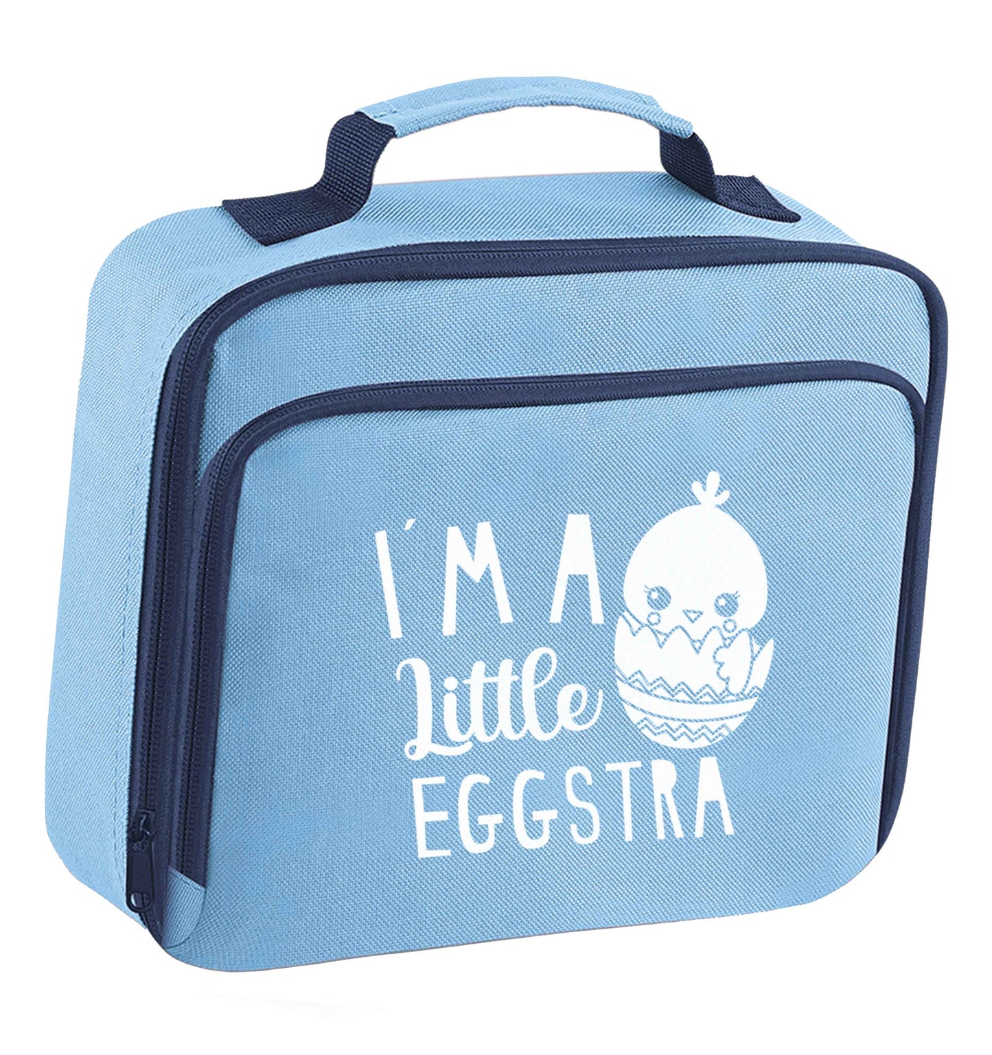 I'm a little eggstra insulated blue lunch bag cooler