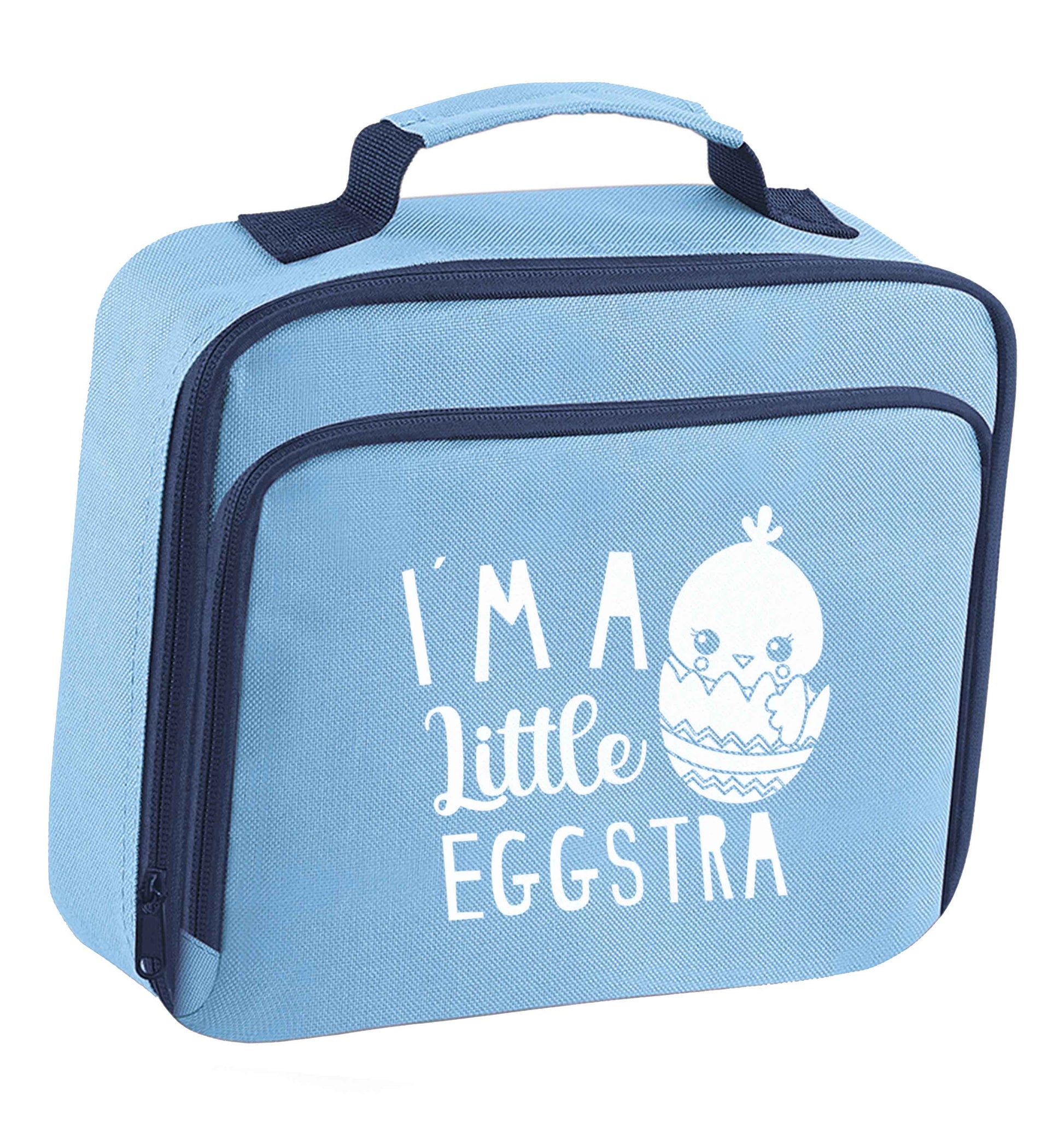 I'm a little eggstra insulated blue lunch bag cooler
