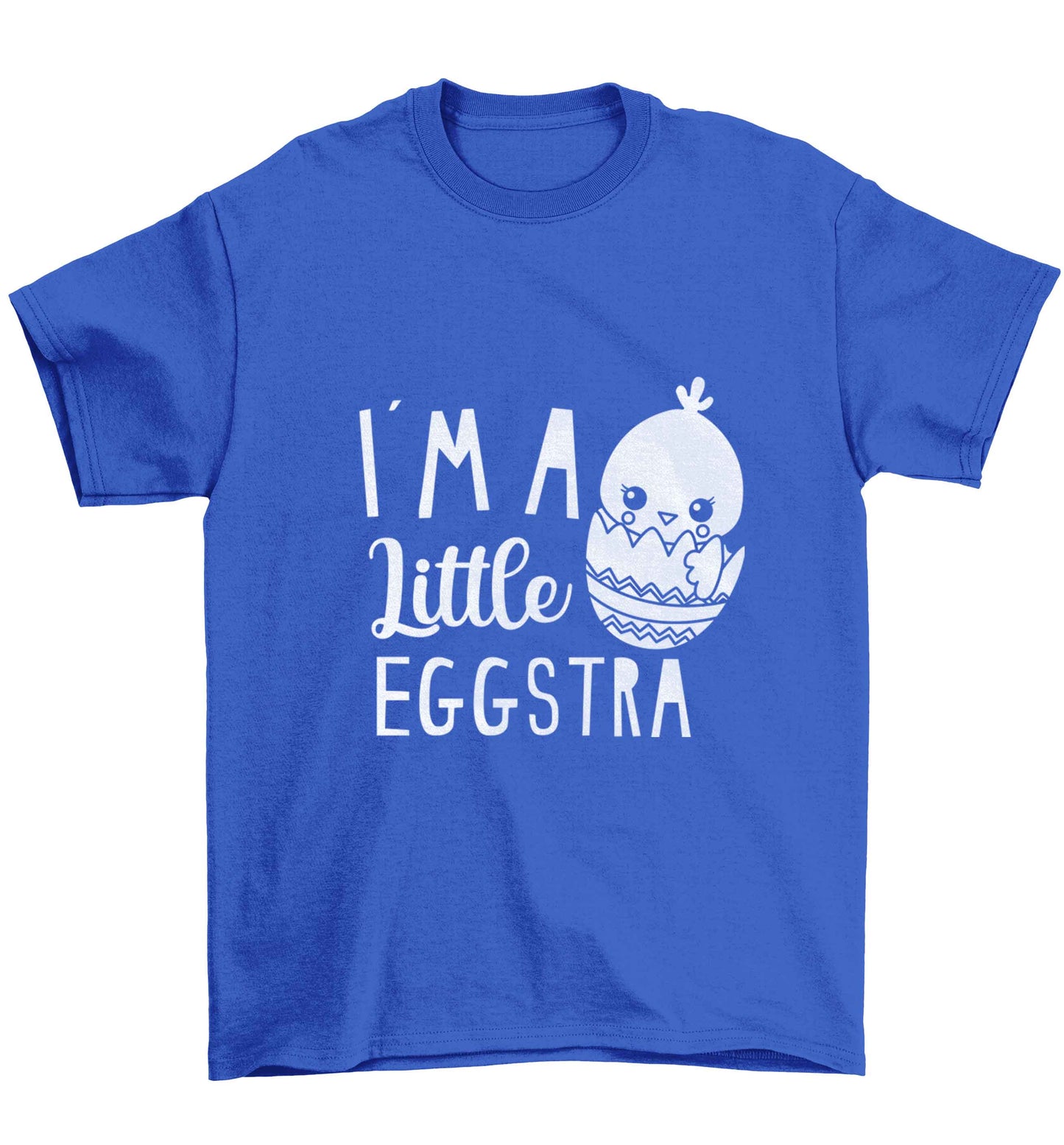 I'm a little eggstra Children's blue Tshirt 12-13 Years