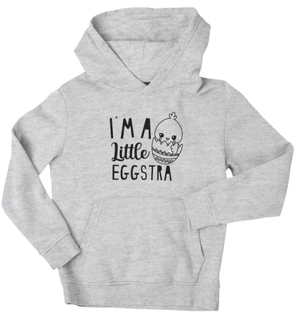 I'm a little eggstra children's grey hoodie 12-13 Years