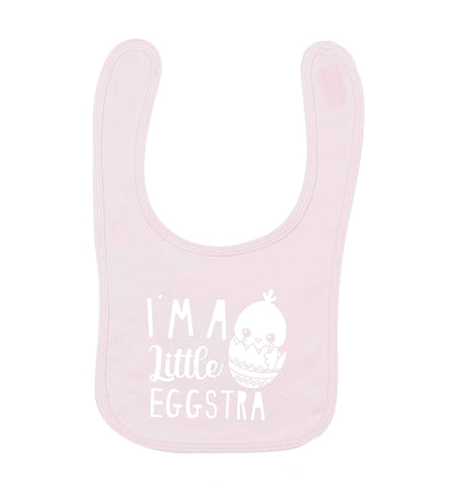 I'm a little eggstra pale pink baby bib