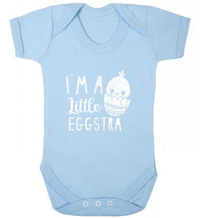 I'm a little eggstra baby vest pale blue 18-24 months