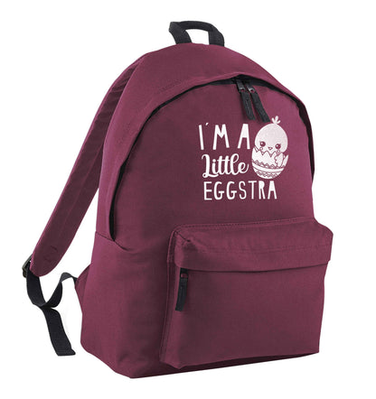 I'm a little eggstra maroon adults backpack