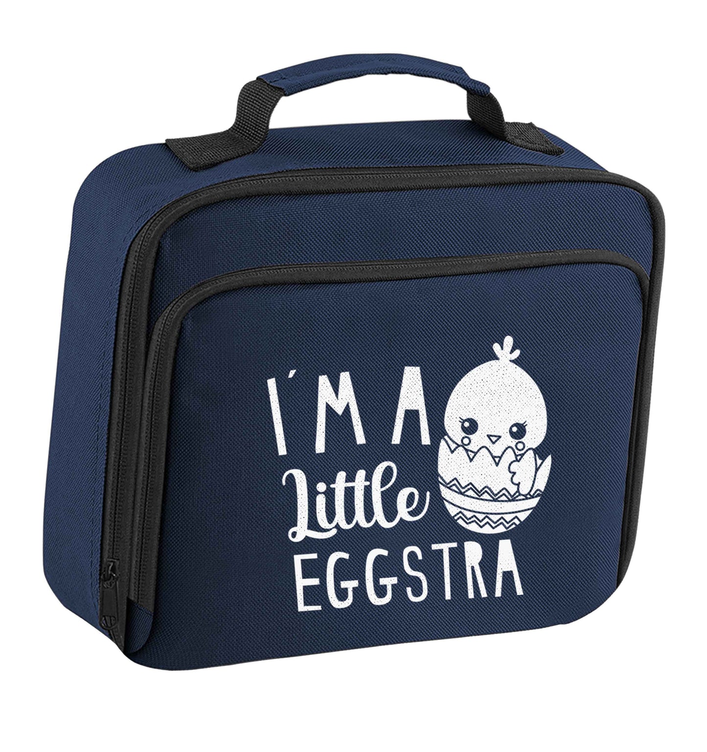 I'm a little eggstra insulated navy lunch bag cooler