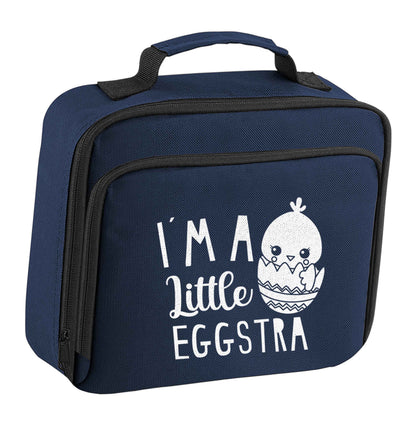 I'm a little eggstra insulated navy lunch bag cooler