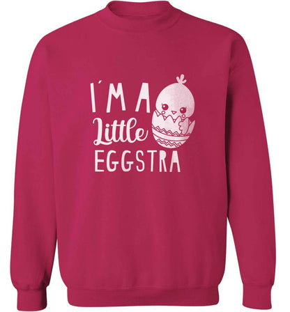 I'm a little eggstra adult's unisex pink sweater 2XL