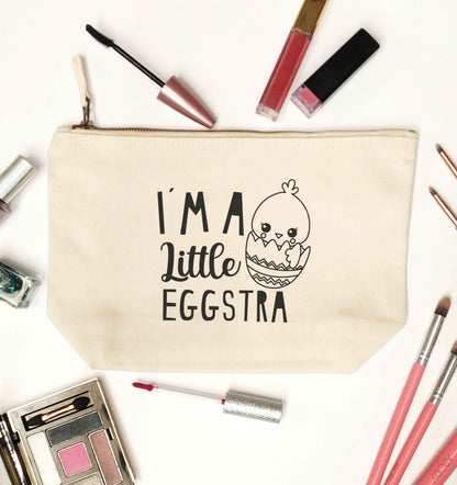 I'm a little eggstra natural makeup bag