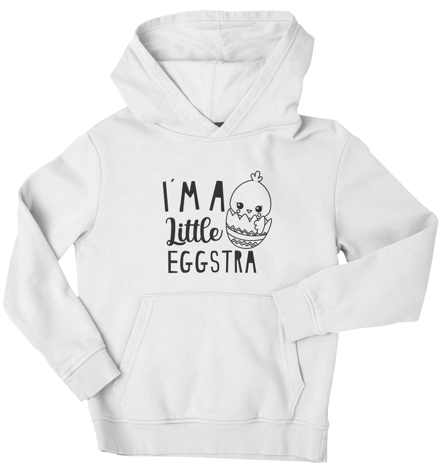 I'm a little eggstra children's white hoodie 12-13 Years