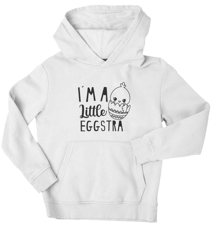 I'm a little eggstra children's white hoodie 12-13 Years
